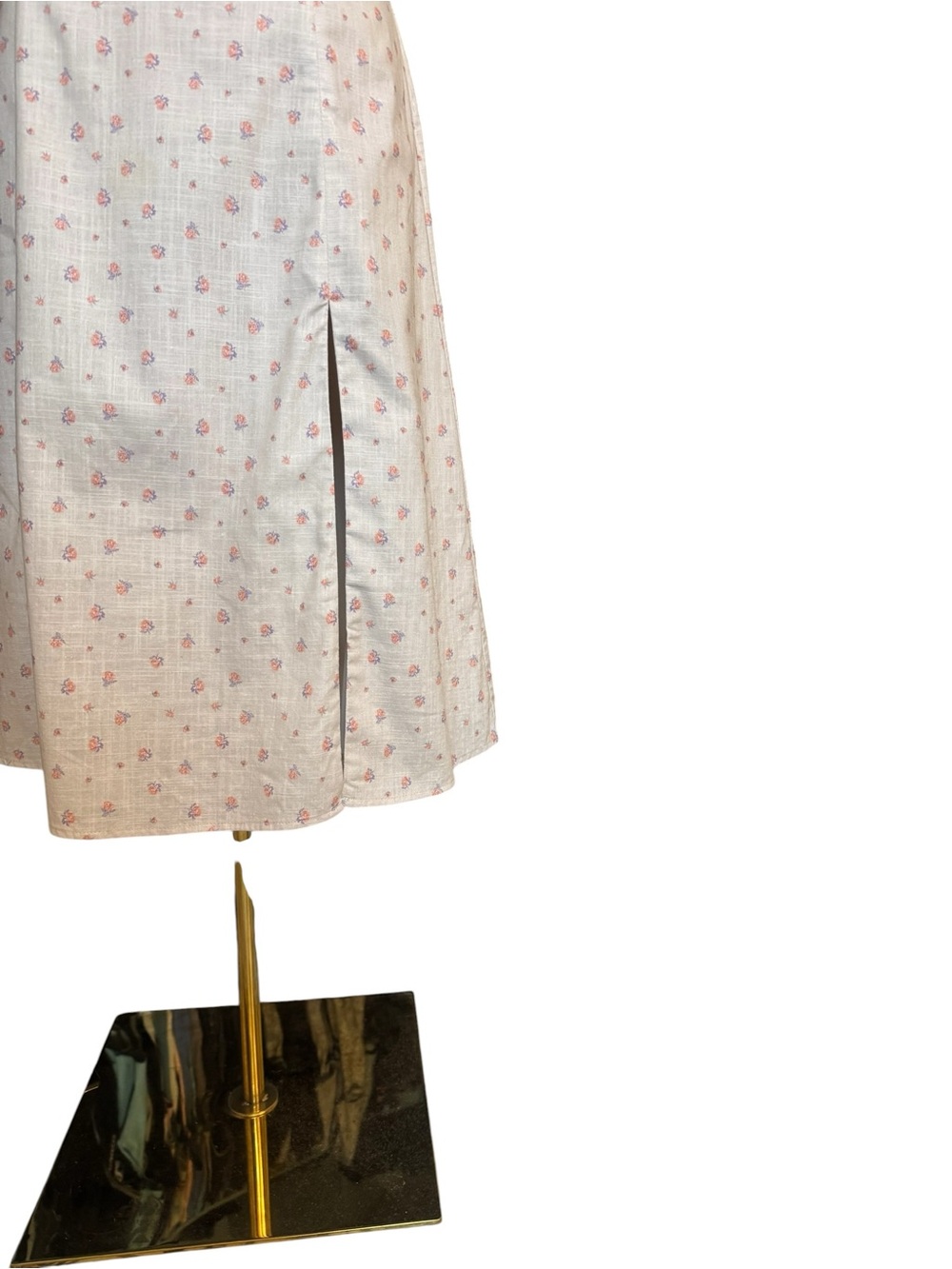 Backyard Roses Women’s Floral Ruffle Midi Dress Size Sm Side Slit - Picture 8 of 12